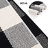 MUBIN 27.5 x 43 Inches Cotton Buffalo Plaid Rug, Hand-Woven Indoor or Outdoor Rugs for Layered Door Mats (Black and