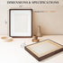 11x14 8x10 5x7, Wooden Large Picture Frames Matted to / Natural Black Walnut Frames Brown