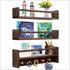 AZSKY 16 Inch Nursery Book Shelves Wall Floating Bookshelf with Hook Deep