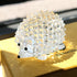 H&D HYALINE & DORA Cut Clear Crystal Hedgehog Animal Figurine - Glass Ornament Collection