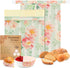 Nobineck 2 Pack Beeswax Bread Bags for Homemade Bread, Includes 2 Wraps, Reusable