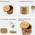 Bamboo Salt Cellar with Spoon, Salt Container with Lid, Magnetic Swivel Lid Salt Shaker