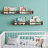 16.5 Inch Set 4, Fixwal Nursery Book Shelves, Nursery Shelves for Kids Rooms, Floating Shelves for Wall of Solid Wood