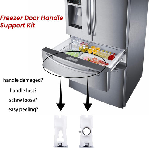 DA61-07540A Freezer Door Handle Support Kit, Compatible with Refrigerator Freezer Door Handle for AP5578979 3160453
