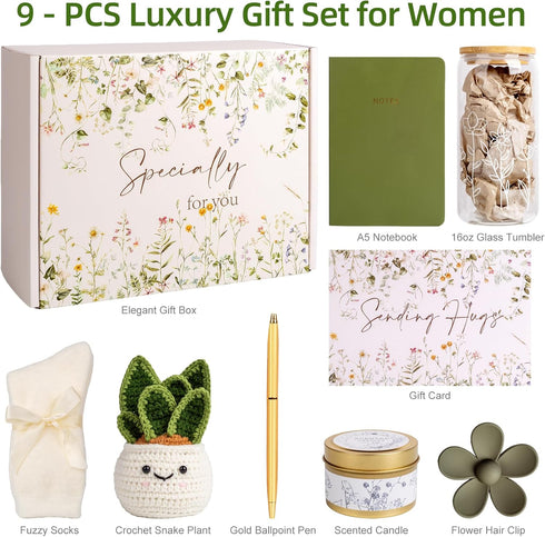 Anforsun Package Get Well Care for Women - Feel Better Soon Basket, Sympathy and Thinking of You Gifts After Surgery