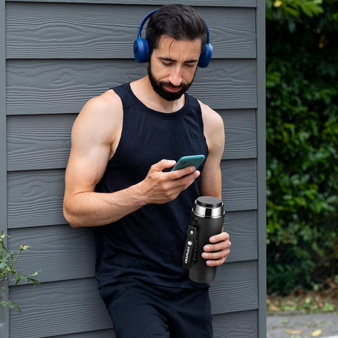 Portable Electric Kettle for Travel, 110-240V Auto, with LCD Display, 4 Temperature Settings, 350ML Stainless Steel