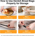 2 Packs Bread Bags for Homemade Bread - XL Reusable Organic Beeswax Linen Cotton Sourdough Bag, Homesteading Essentials