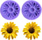2PCS Sunflower Silicone Molds - Premium Fondant Mold for Cake Topper Decoration, DIY Chocolate Candy Jelly Crafts