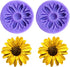 2PCS Sunflower Silicone Molds - Premium Fondant Mold for Cake Topper Decoration, DIY Chocolate Candy Jelly Crafts