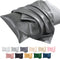 P Pothuiny 2-Piece Grey Satin Pillowcases, Queen Size Silky Pillow Covers for Hair & Skin, Wrinkle Fade Resistant