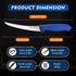 DRAGON RIOT 6 Inch Flexible Curved Blade Boning Knife, Stainless Fish Fillet Turkey Carving Knife