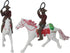Set 4 FUNSHOWCASE Western Cowboys Gunslingers with Horses Miniatures for Fairy Garden, Cake Topper, Toy, Aquarium