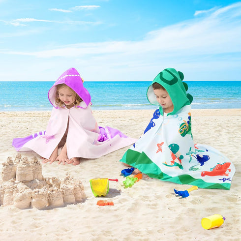30" 50" 3-10 UOMNY Kids Beach Towels-Hooded Towels for Kids,Kids Hooded Bath Towel x for Years,Pool Ponchos for Kids