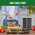 50 Pack (100-Piece) 32 oz 3-Compartment, Meal Prep Containers Reusable with Lids To Go Take Out Plastic Food Storage