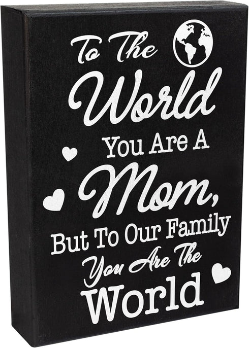 Mom Gift Sign, Handmade Wooden Quote Plaque for Mother's Day, Birthday, Christmas, Wall or Tabletop Decor