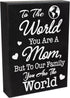 Mom Gift Sign, Handmade Wooden Quote Plaque for Mother's Day, Birthday, Christmas, Wall or Tabletop Decor