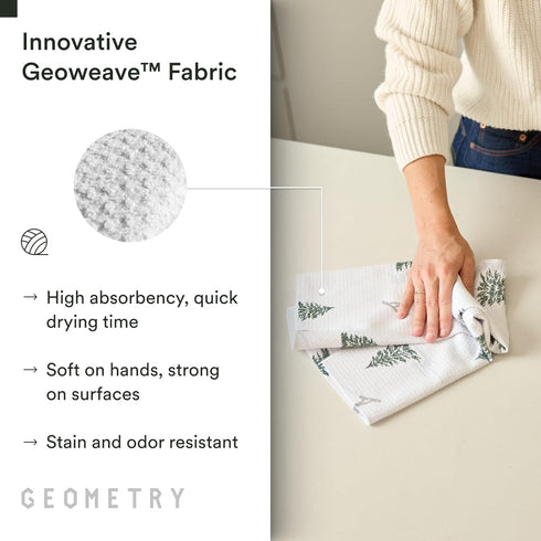 GEOMETRY Christmas Kitchen Towels - Quick Dry Microfiber Cloth Dish Towels for Kitchen Drying - Premium Quick Dry Towel