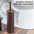 JS Jackson Supplies Sleek Toilet Brush and Holder with Metal Handle - Bronze, Pack of 2 by JS Jackson Supplies
