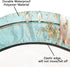 Beach Fitted Round Table Cloth, Summer Wood Starfish Outdoor Table Cover with Elastic Edge (Fit for 40"-44" Tables)