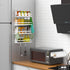 Magnetic Spice Rack, Moveable Magnetic Shelf Organizer for Kitchen, 4 Packs for Refrigerator and Microwave Storage