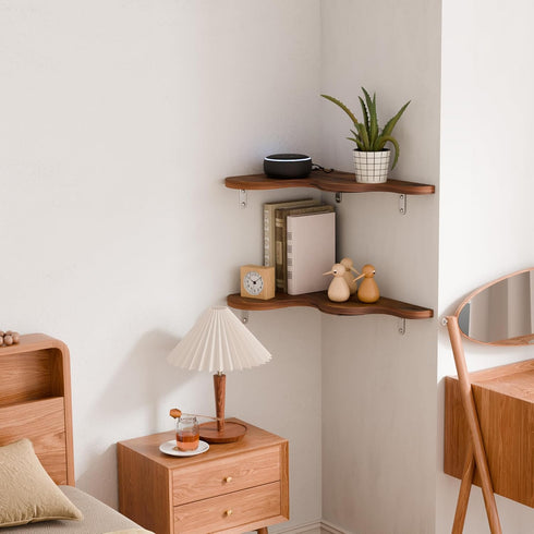 Cute Cloud Shelves, Wavy Floating Corner Shelf, Cloud Corner Wall Shelves with Brackets, Cute Wall Shelves for Nursery