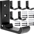 6PCS Folding Coat Hooks, Matte Black Wall Mounted Hooks for Hanging Coats & Bathroom Towels, Heavy Duty Aluminum Alloy