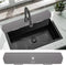 30 Inch Kitchen Sink Splash Guard, Large Size Silicone Faucet Handle Drip Catcher Tray for Countertop, Bathroom,