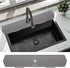 30 Inch Kitchen Sink Splash Guard, Large Size Silicone Faucet Handle Drip Catcher Tray for Countertop, Bathroom,