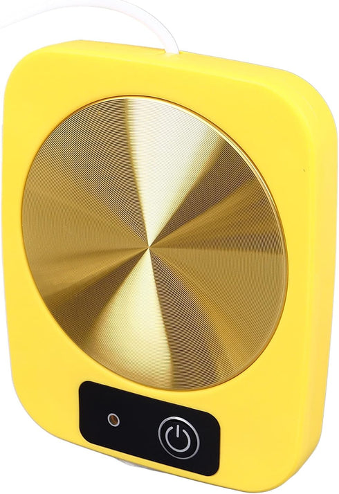 Smart Coffee Warmer USB Powered Portable Mug Warmer for Office Travel Home (Yellow)