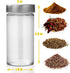 6 Pcs Glass Spice Jars/Bottles (3oz), Empty Round Spice Containers with Airtight Metal Caps and Shaker Lids