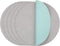 Round Placemats Dual Sided, Faux Leather Place Mats Non-Slip Heat Stain Resistant