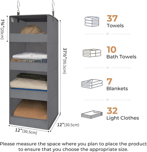 4-Shelf Closet Closet 2-Pack GRANNY SAYS Hanging Organizer, Hanging Shelves, Hanging Storage Organizers, Organization