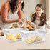 Yomjarl 2 Pack) Cheese Container Airtight with Draining Basket Cream Cheese Sliced Cheeses Box with Lid Saver