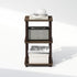 2-Tier Furinno Turn-N-Tube Side Table, End Table with Open Shelf, Easy Assembly Night Stand, Bedside Table with Round