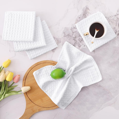 12 12 Inch 8 Pack, Homaxy Microfiber Waffle Weave Kitchen Dish Cloths, x Ultra Absorbent and Solid Color Dish Towels
