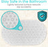 Vive Oval Bathtub Mat - Nonslip Shower Floor Pad - Non-Slip and Non-Skid for Bath Tub with Strong Rubber Suction Cup