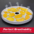 GUCUJI Pack of 5 Premium Non-Stick Round Silicone Dehydrator Sheets for Fruit Dryer Mesh
