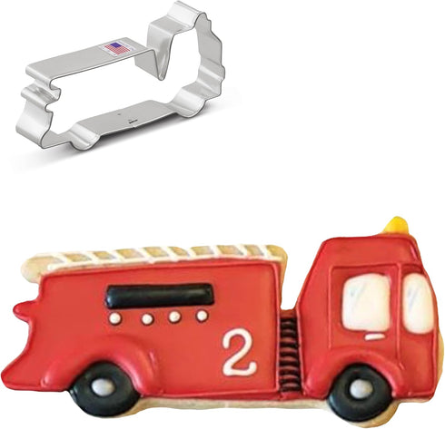 Ann Clark Cookie Cutters Firetruck Cookie Cutter, 5" Made in USA
