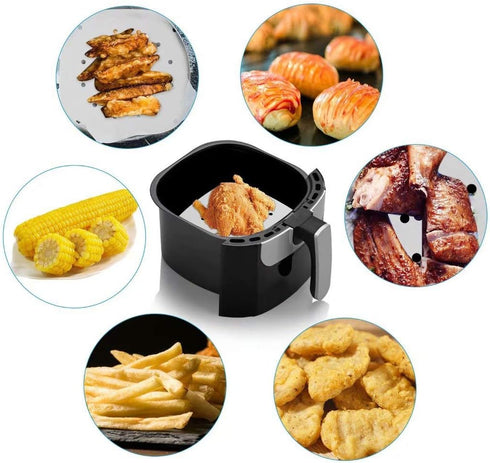 200pcs 8.5inch Square Perforated Parchment Paper Sheets - Premium Nonstick Bamboo Steamer Liner for Baking
