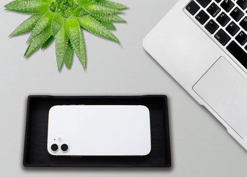 Small Black Mini Tray (8 inch x 4 inch) - Kitchen Counter, Bathroom Vanity Items, Coffee Accessory, Serving Use