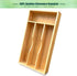 Bamboo Kitchen Drawer Silverware Organizer, 7 Inch Tray Holder for Small Drawer, 4-Slots for Flatware Storage