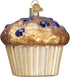 Old World Christmas Glass Blown Ornament, Blueberry Muffin (32263)