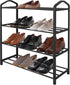 Americanflat Shoe Organizer - 4 Tier Shoe Rack Storage Shelf with Reinforced