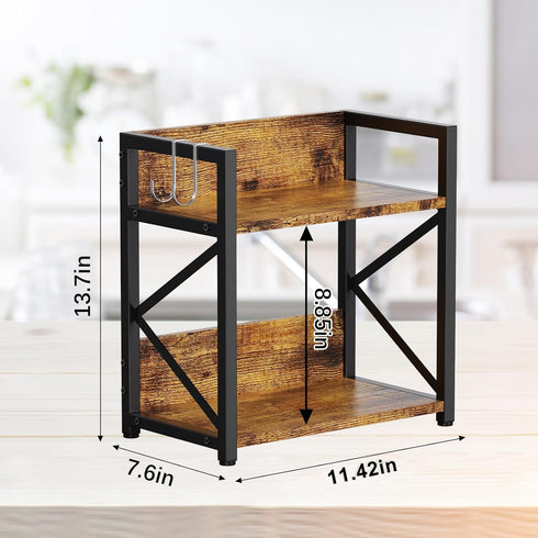 Counter, 2 CountertopSpace Spice-Rack-Organizer-Shelf for Kitchen Tiers Coffee Bar Station Organizer for Saving Desk