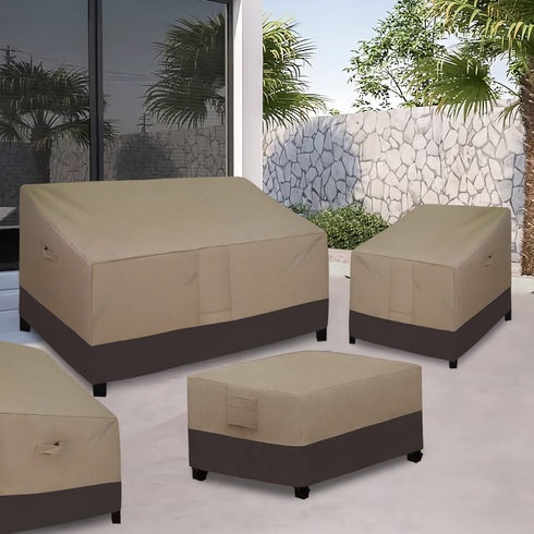 (48" Lx28 Wx16 Easy-Going Patio Coffee Table Cover Small Outdoor Rectangular Table Cover, UV Resistant Waterproof Patio