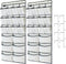2 Pack Extra Large Hanging Over Door Shoe Organizers, 12 Mesh Pockets + 6 Large Compartments for Closet Bedroom