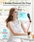 TriPole Handheld Mini Fan, Battery Operated Small Personal Portable Fan, Speed Adjustable USB Rechargeable (Black)