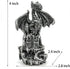 3 Pack Dragon Statue Collectible Figurines Decor-Fantasy Gothic Beast - Dragons Lover,Bedroom/Bookshelf/Desk