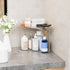 Yieach 2 Counter Countertop,Two Tier Corner Bathroom Organizer,Clear Sink Shelf,Bathroom Corner Organizer and Storage