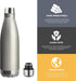 MEWAY 17oz Sport Water Bottle - Vacuum Insulated Stainless Steel, Leak-Proof Double Wall Cola Shape (Cold Gray, 1 Pack)